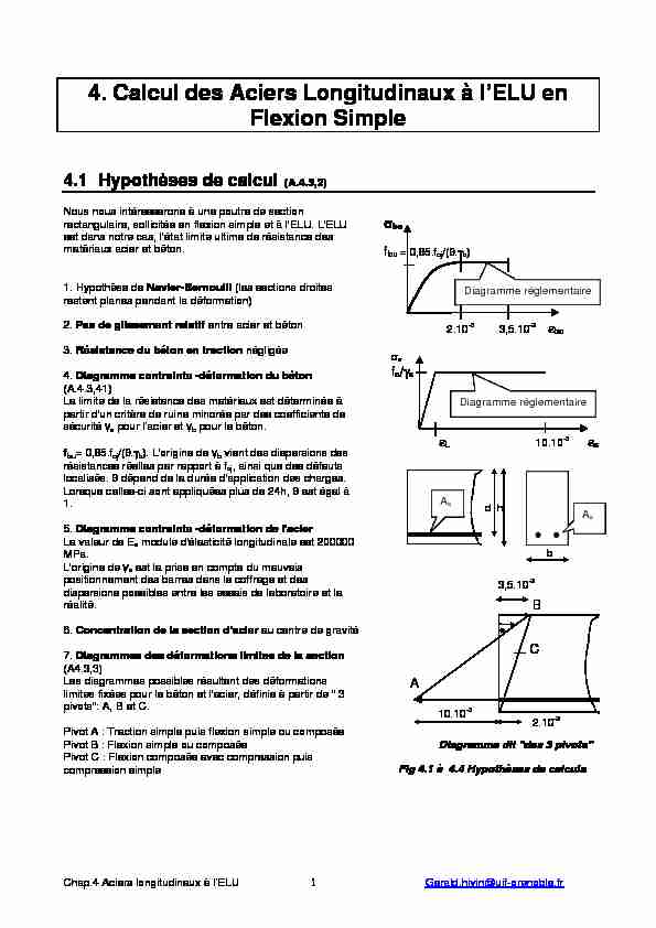 [PDF] 4 Calcul des Aciers Longitudinaux à lELU en Flexion  - IUTenligne