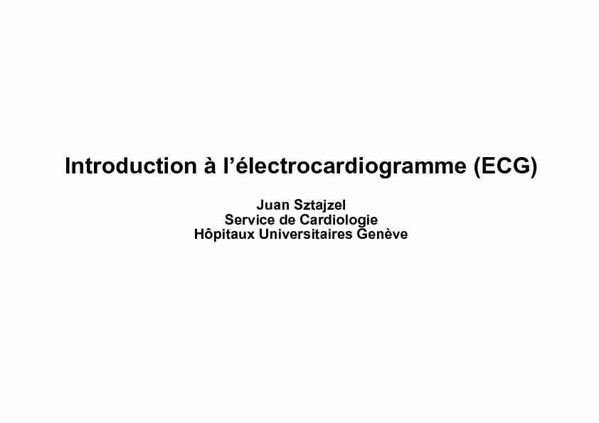 [PDF] Introduction à lélectrocardiogramme (ECG)
