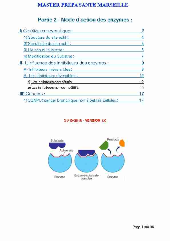 [PDF] Enzymologie 02 - master prepa sante marseille