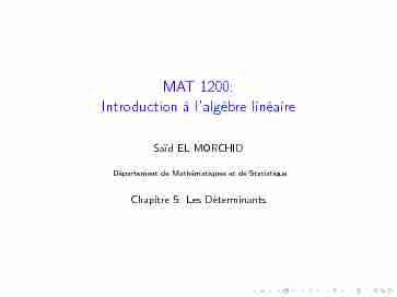 [PDF] MAT 1200: Introduction à lalgèbre linéaire - Cours