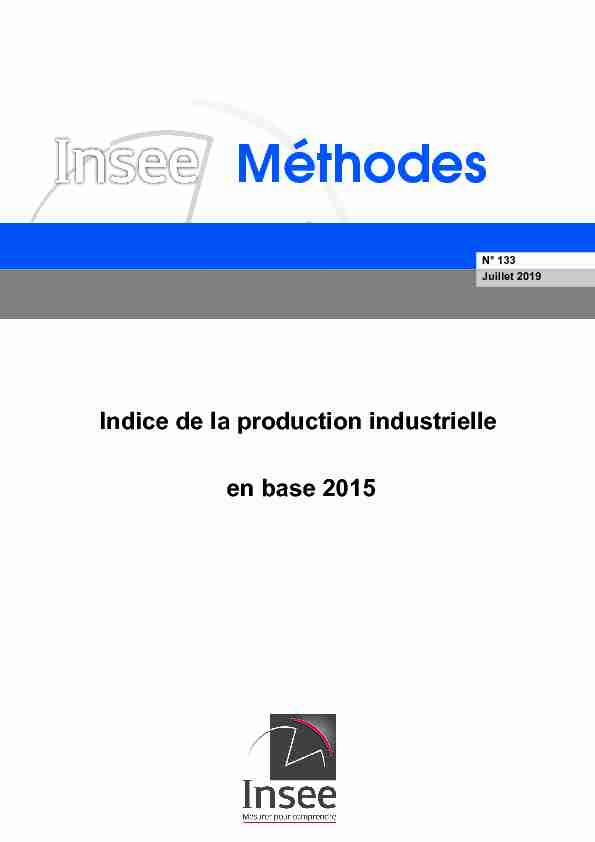 Indice de la production industrielle en base 2015