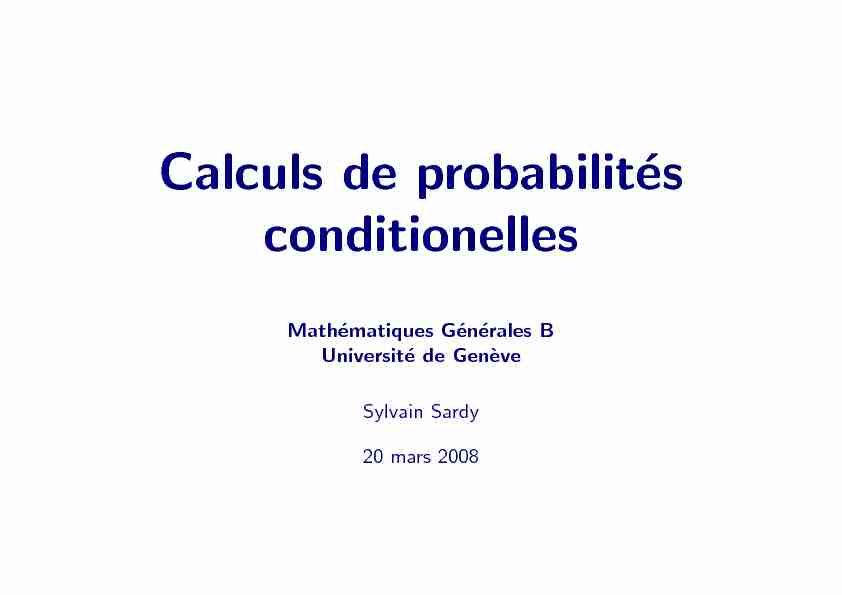 [PDF] Calculs de probabilités conditionelles
