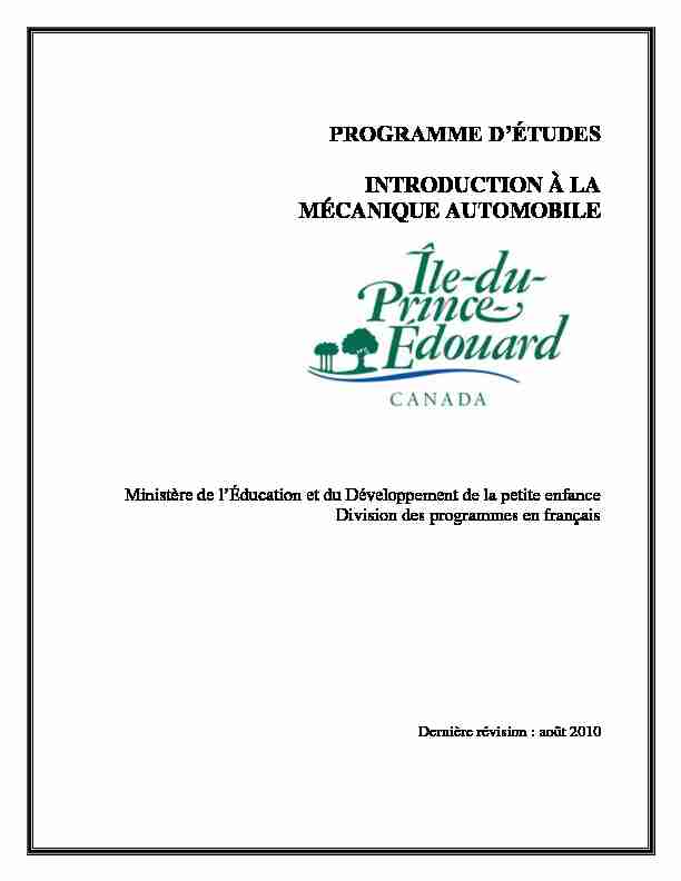 [PDF] PROGRAMME DÉTUDES INTRODUCTION À LA MÉCANIQUE