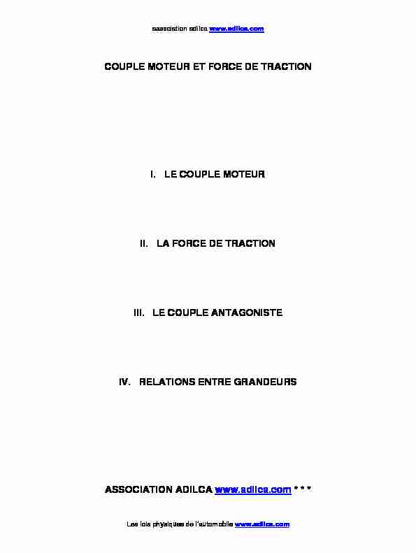 [PDF] COUPLE MOTEUR FORCE DE TRACTION - ASSOCIATION ADILCA