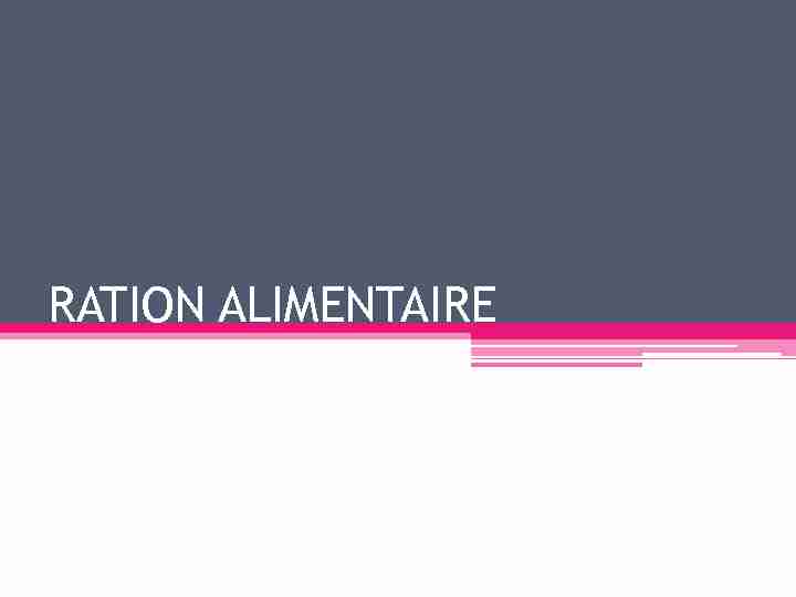 [PDF] Ration alimentaire