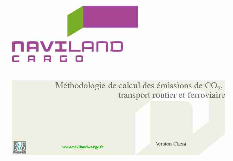 Méthodologie de calcul des émissions de CO2 transport routier