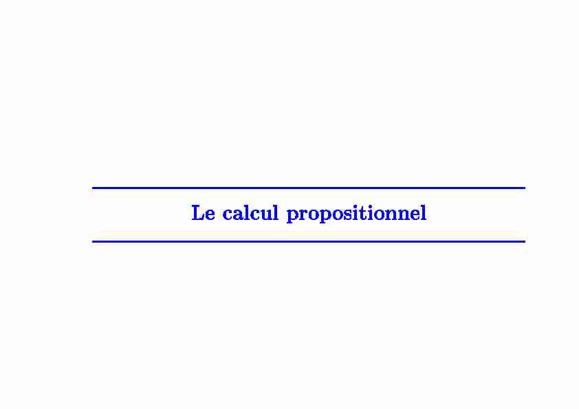 [PDF] Le calcul propositionnel - IRIF