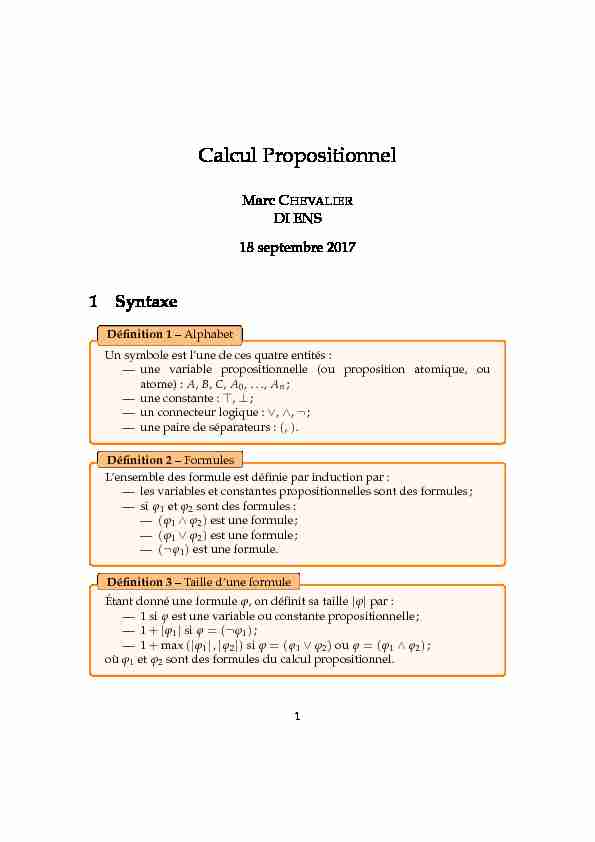 Calcul Propositionnel
