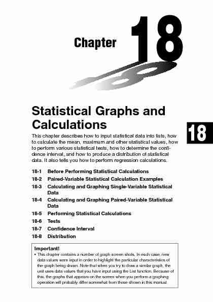 Statistical Graphs and Calculations 18 - CASIO