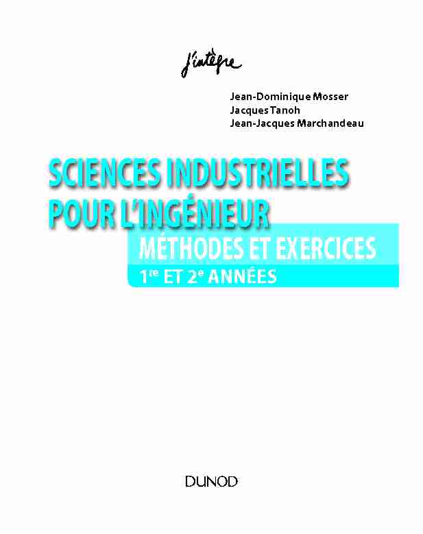 [PDF] Sciences industrielles pour lingénieur - Electre NG