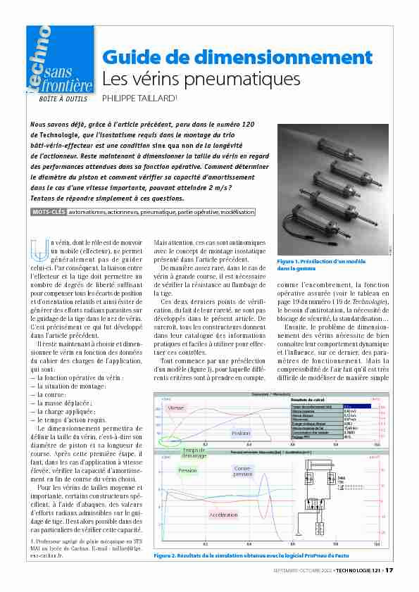 [PDF] Guide de dimensionnement Les vérins pneumatiques - Eduscol