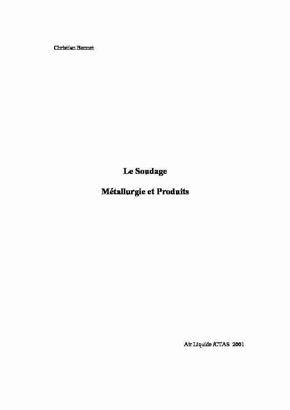 [PDF] Le Soudage Métallurgie et Produits - TPS-SERVICESFR