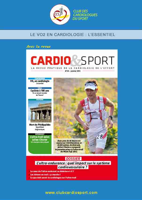 [PDF] Le Vo2 en cardiologie - Club des Cardiologues du Sport