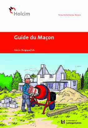 [PDF] Télécharger le tout nouveau Guide du Maçon de Holcim (pdf, 893 MB)