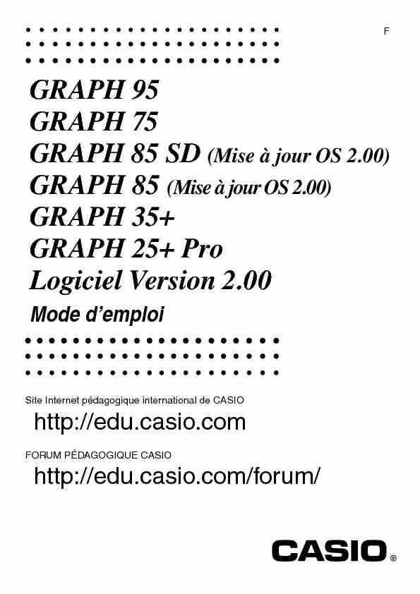 Searches related to suite calculatrice casio graph 25  filetype:pdf