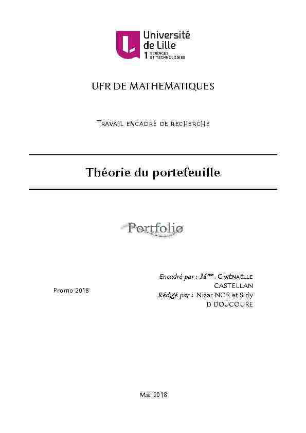 [PDF] Théorie du portefeuille
