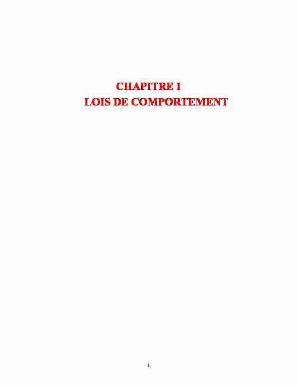 [PDF] CHAPITRE I LOIS DE COM PORTEM ENT