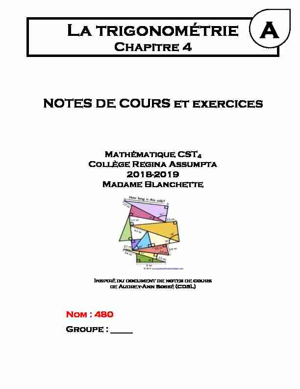 [PDF] La trigonométrie