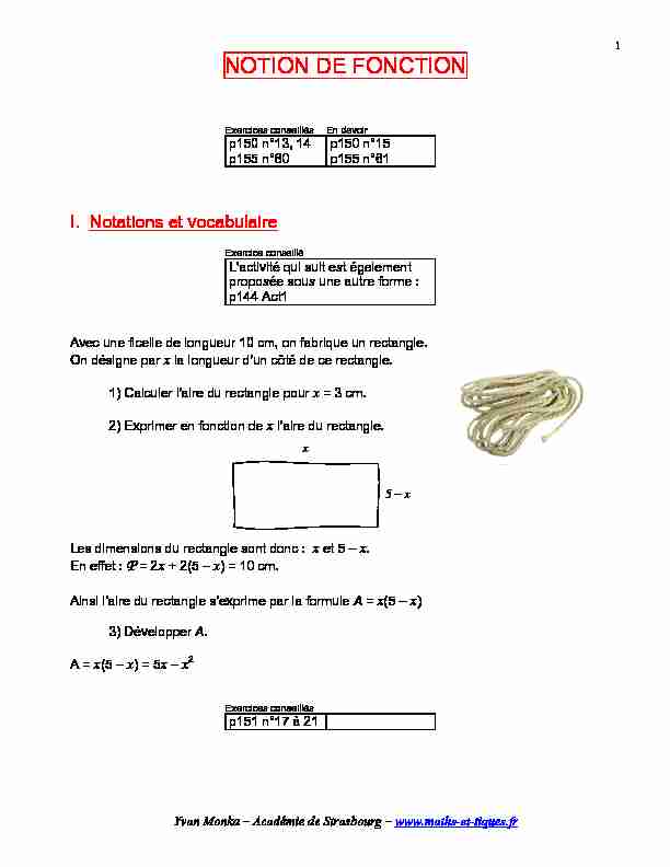 [PDF] NOTION DE FONCTION - maths et tiques
