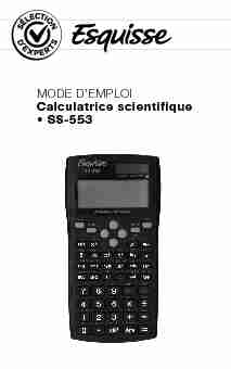 MODE D’EMPLOI Calculatrice scientifique † SS-553 - Scene7