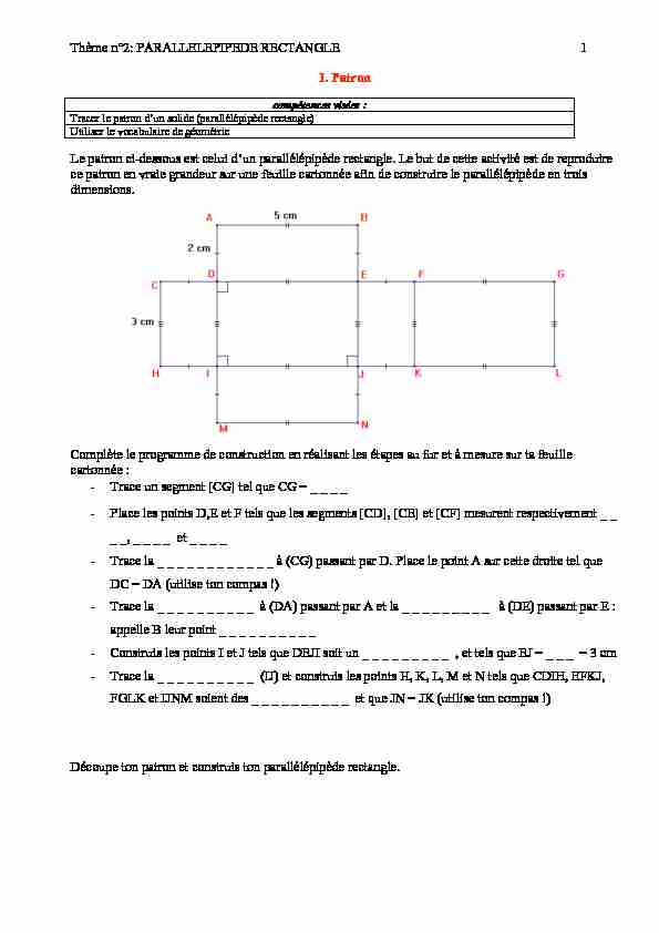 [PDF] PARALLELEPIPEDE RECTANGLE 1