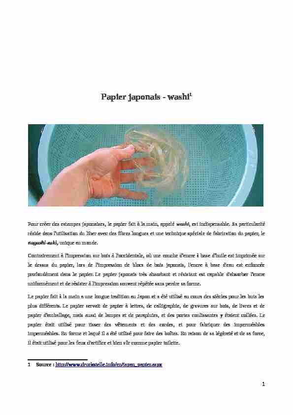 Papier japonais - washi1 - L'atelier du papetier