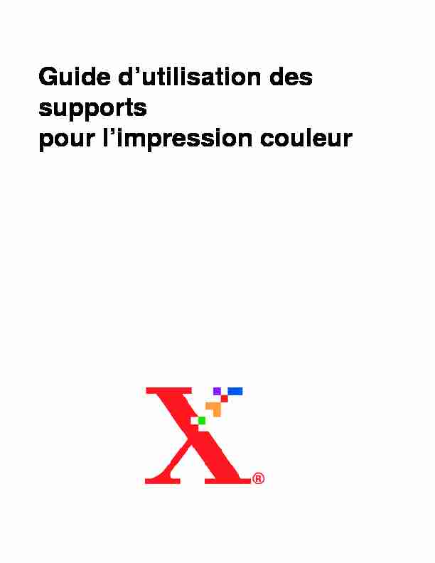 Guide dutilisation des supports pour limpression couleur