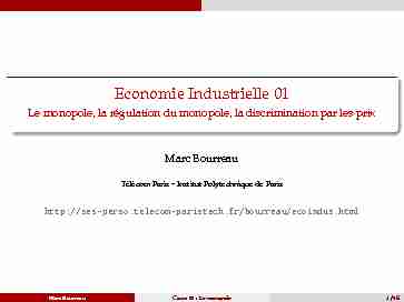 [PDF] Economie Industrielle 01 - Le monopole, la  - Telecom Paris