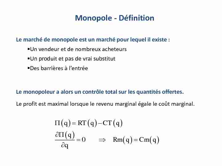 [PDF] Le Monopole Naturel