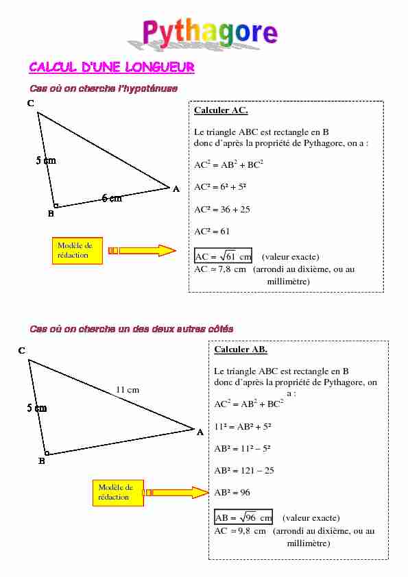 Pythagore et thales modeles