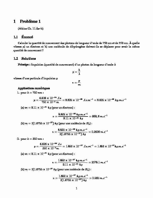 [PDF] 1 Probl`eme 1 - Chm Ulaval