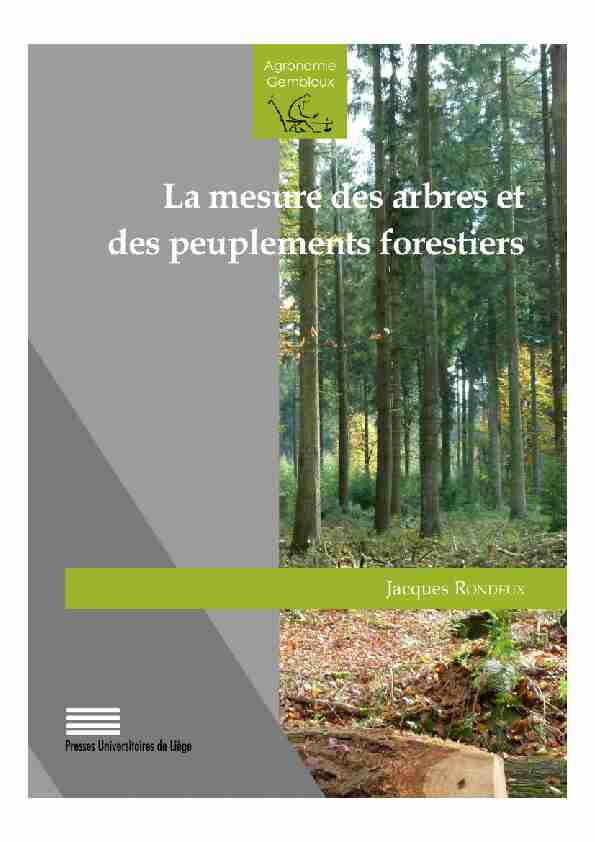 [PDF] La mesure des arbres et des peuplements forestiers - ORBi - ULiège
