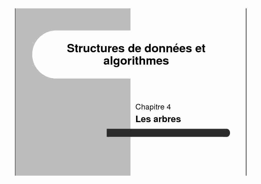 Structures de données et algorithmes