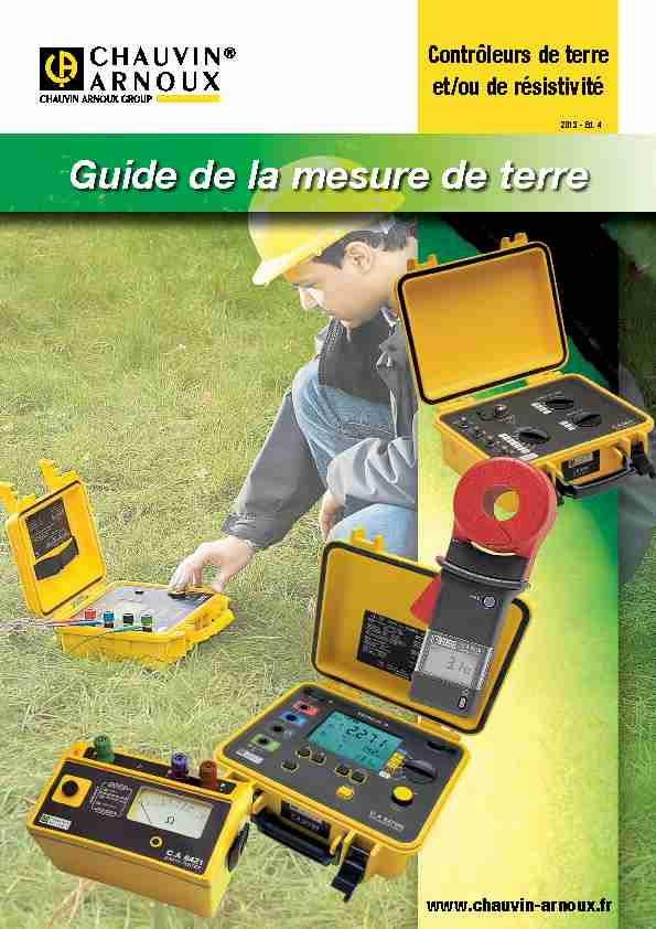 [PDF] Guide de la mesure de terre - Chauvin Arnoux
