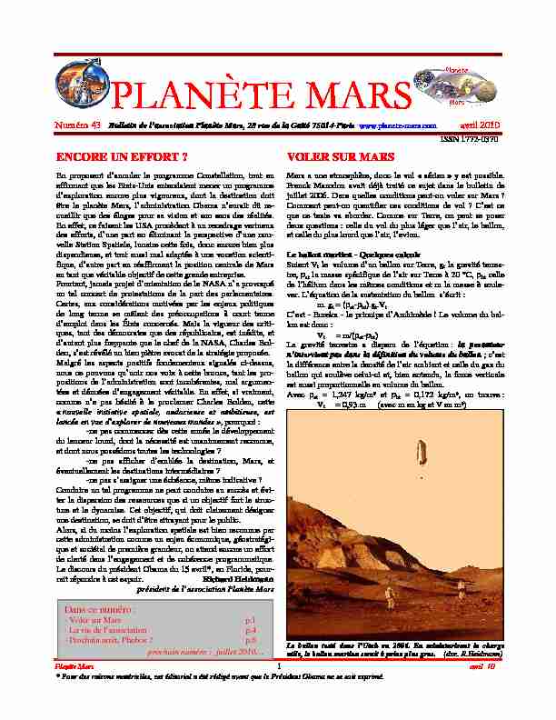 PLANÈTE MARS