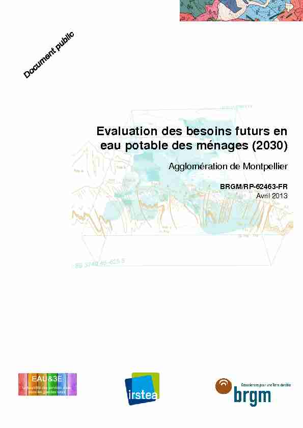 [PDF] Evaluation des besoins futurs en eau potable des ménages (2030)