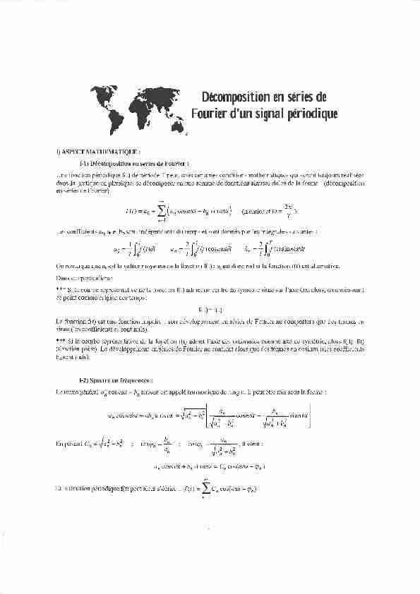 [PDF] Décomposition en séries de Fourier dun signal périodique