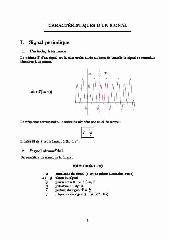 [PDF] I Signal périodique - Physique PCSI1