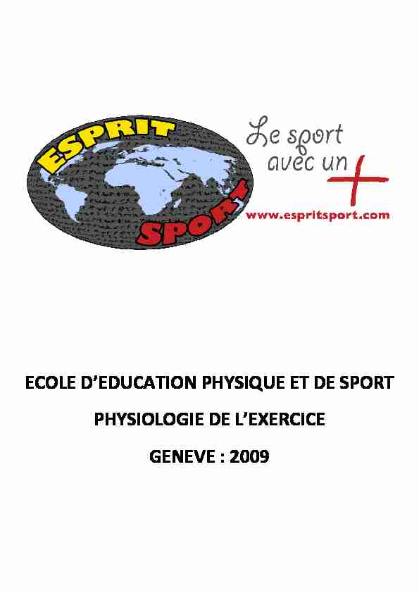 [PDF] Physiologie - ESPRITSPORT