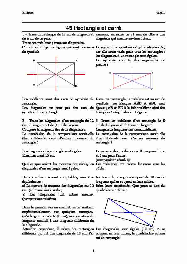 [PDF] 45 Rectangle et carré