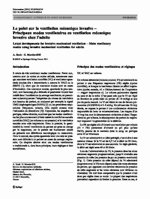 [PDF] Principaux modes ventilatoires en ventilation mécanique invasive
