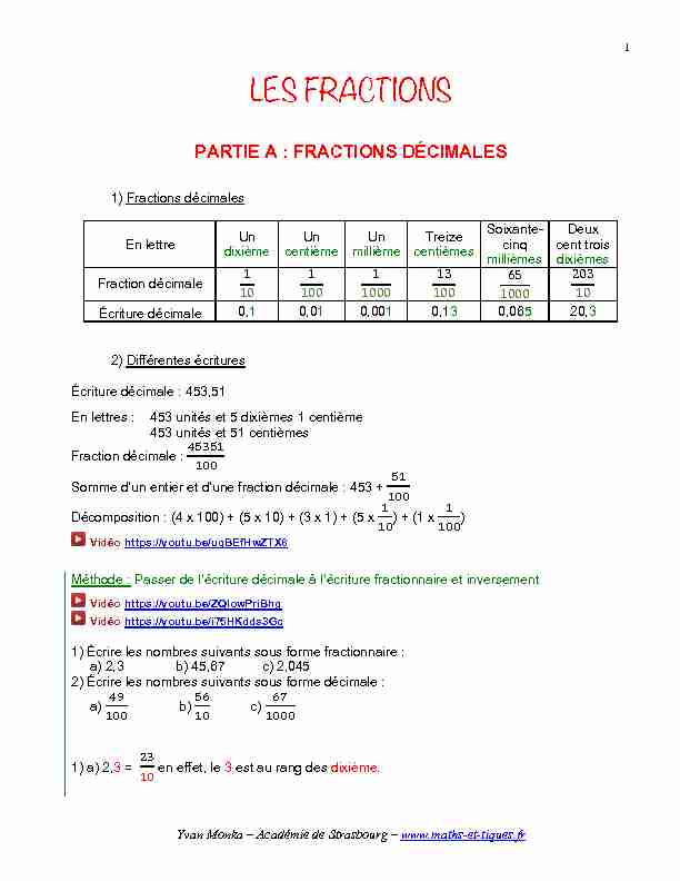 [PDF] LES FRACTIONS - maths et tiques