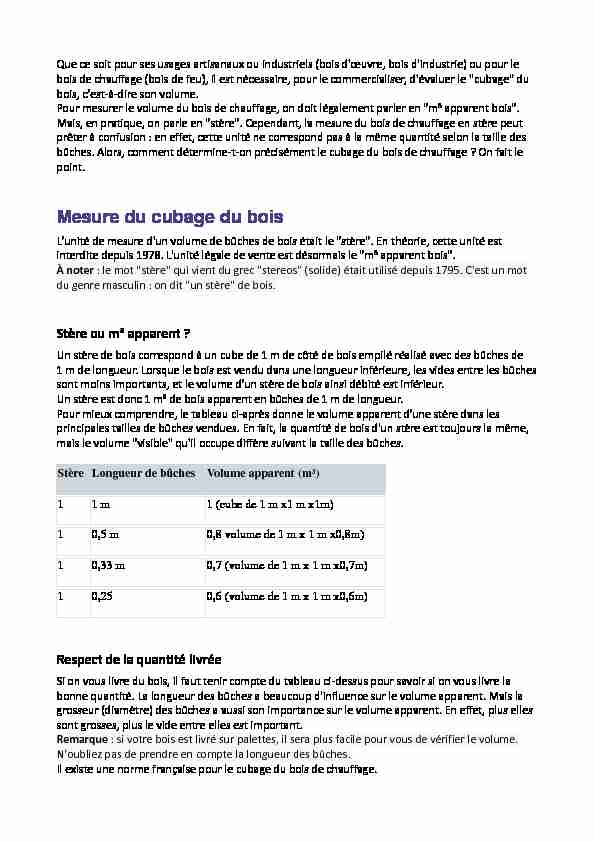 [PDF] Mesure du cubage du bois - negoce guyon