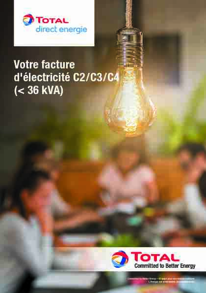 Votre facture délectricité C2 / C3 / C4 (< 36 kVA)