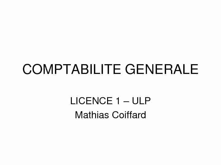 [PDF] COMPTABILITE GENERALE