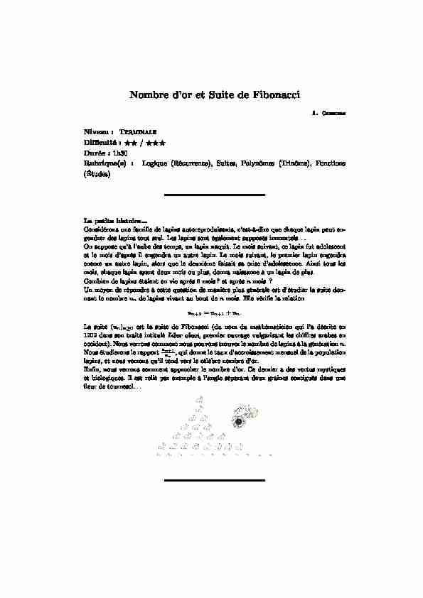 [PDF] Nombre dor et Suite de Fibonacci - PAESTEL