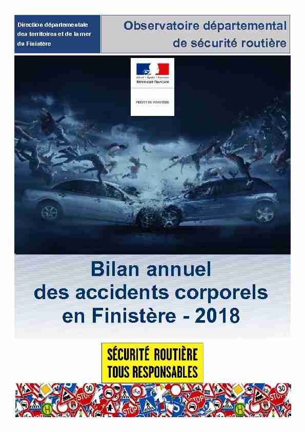 Bilan annuel des accidents corporels en Finistère - 2018