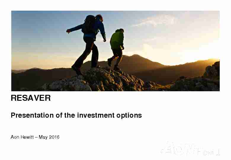 Presentation of the investment options - RESAVER
