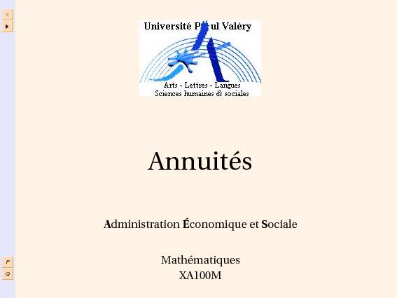 Annuités - Académie de Poitiers