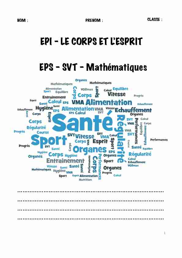 [PDF] EPI – LE CORPS ET LESPRIT EPS – SVT – Mathématiques